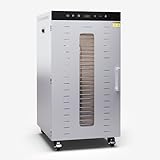 Klarstein deshidratador de alimentos, sano y seguro – 2000W, 24 Bandejas Acero Inoxidable, 30-90 °C, Temporizador 24h, 3 Ventiladores, 50-55 dB, Ideal Para Frutas, Verduras, Carne, Hierbas, Plateado