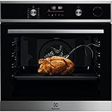 Electrolux EOC6P77X Horno Multifunción a vapor con Limpieza Pirolítica, 11 funciones, 45 programas automáticos, Cocción Uniforme multinivel, Sonda Térmica, Calentamiento Rápido, Display LED, Inox, A+