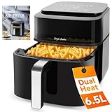 Taylor Swoden Freidora Aire 6,5 Litros Dual Blaze™ Air Fryer 1800W con Ventana, EvenlyCook, 10 Programas, Panel Táctil, Interior Metálico, Temperadura y Tiempo Regulable, Apta para Lavavajillas