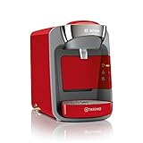 Tassimo Suny TAS3208 Cafetera de cápsulas de Bosch, más de 70 bebidas, totalmente automática, apta para todas las tazas, casi sin tiempo de calentamiento, 1300 W, rojo/antracita