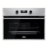 Teka HSC 635 P - Horno Compacto Pirolítico Multifunción de 45 cm con HydroClean® y 8 Funciones de Cocinado, Touch Control, Calentamiento Rápido, Color Acero Inoxidable