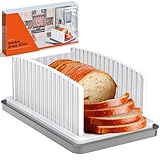 Kiss Core Cortadora de Pan Casero Ajustable, Plegable y Compacta Con Bandeja para Migas y Guía para Rebanadas Uniformes