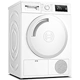 Bosch Secador de Bomba de Calor para 7 kg de Ropa, Serie 4, A+, 243 kWh/año, Auto Dry, Sistema de Secado Sensible, refrigerante ecológico, Blanco, WTH83003