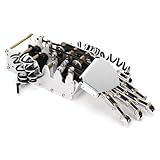 Mano Robot Cinco Dedos, Manipulador de 5 Dedos con Diseño a Escala 1/1 con Servos, Kit de Mano de Robot Completo de Metal La Mano Mecánica Derecha Admite el Desarrollo
