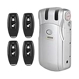 Cerradura electrónica de bloqueo inteligente, WAFU Wireless Invisible sin llave electrónica con mando a distancia Home Smart Remote Control Door Lock