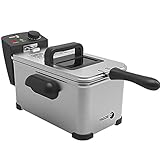 FAGOR Freidora Eléctrica Modelo PRO de 2 Litros y 2.000W. Fabricada en Acero Inoxidable. Cubeta Desmontable apta para Lavavajillas