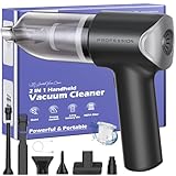 Bemkia Aspirador de Mano Sin Cable, 21000Pa Mini Aspiradora Coche con 2 Filtros HEPA, 4 en 1 Aspiradora Portatil Handheld Vacuum Cleaner para Vehículo Oficina Hogar (Negro)