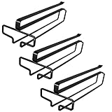SAMSYOKI 3 Piezas Soporte para Copas de Vino Colgante, Colgador Copas Sin Taladrar de Metal, Estante para Colgar Copas para Cocina Bar Restaurante (negro)