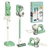 BAYMI 3 en 1 Aspiradora para Niños, Juguete Aspiradora para Niños de 3 Años en Adelante, Aspiradora de Juguete para Niños con Succión Real para un Juego Realista (630Verde)