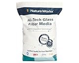 NATURE WORKS Arena de Vidrio Filtrante para Piscina con Poder de Filtración del 99,64%, Reduce el Consumo de Agua y Energía, Fabricado con Vidrio Técnico Virgen para Máxima Higiene - Saco 10kg