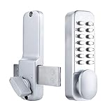Cerradura de puerta de entrada sin llave 100% mecánica de acero inoxidable con asa, cerraduras de puerta impermeables con teclados, perilla de puerta, combinación de código digital, cerradura de