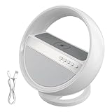 Vocdikficy Altavoz Bluetooth G5 con Carga Rápida Inalámbrica Inteligente Luz de Despertador RGB Colorida Luz Ambiental de Cabecera de Escenario USB