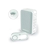 Honeywell Home DC313SP2 Serie 3, Timbre sin Hilo Enchufable con Led y Pulsador (Blanco)