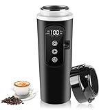 Hervidor de Agua Portátil de 24V/12V, Hervidor para Taza de Viaje para Automóvil 500ml Mini Taza de Café Eléctrica para Coche Hervidor de Agua de Viaje con Pantalla LCD para Coche Camión