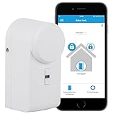 eqiva Unidad de cierre de puerta inteligente Bluetooth, blanca, 142950A0, 5,6 x 5,2 x 11,4 cm
