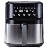 La Moustache - Freidora de Aire sin Aceite 6,5L, E-Book con más de 50 Recetas, Air Fryer 6-1 | 1700 W, Táctil, 8 Modos, Cesta Individual Antiadherente, °C Regulables, Temporizador (Essential Plus)