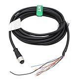 HangTon Power IO Cable M12 A-Coded 12 Pin a Cable Abierto para Keyence IV3, Cognex in-Sight, Omron Microscan V430 7000 Sensor Camera Reader 8m