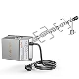onlyfire Universal Asador giratoria Juego para Parrilla de Gas, 120cm,9x9mm Hexágono asador, 4X Tenedor