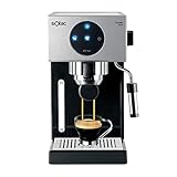 Solac CE4552 Squissita Touch - Cafetera espresso, 1.5 l, 1000 W, portafiltros para 1 o 2 cafés, táctil, auto-parada, auto-off, double cream, vaporizador, Multicolor
