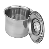 AUTSUPPL Recipiente De Acero Inoxidable Para Helado Contenedor Reutilizable De Almacenamiento Congelador Caja De Postres Para Uso Doméstico Y Pequeñas Reuniones Para Yogur Frutas Y Ensaladas