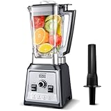 AMZCHEF Batidora de Vaso 2000W - Licuadoras para Zumos y Batidos - Batidora Smoothie Blender con Regulador de 8 Velocidades - Blender Profesional con 4 Teclas Predefinidas - Contenedor 2L sin BPA