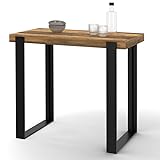 IDMarket Phoenix - Mesa alta de bar (113 cm), color negro