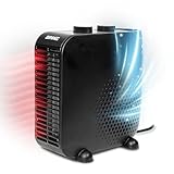 Duronic HV21 Calefactor eléctrico 2000W | Termoventilador 2 Niveles potencia | Posición vertical u horizontal | Ventilador aire frío | Tamaño compacto | Protección sobrecalentamiento | Color negro