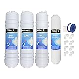 Depurtek | Kit Osmosis Inversa 4 Filtros CS | Alta Rendimiento Compatibilidad | Carbono | Depuración