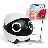 Enabot EBO ROLA Mini 2K Cámara Robot para Mascotas: Cámara Robot para Mascotas móvil con App, Llamada un Toque, Audio 2 vías, visión Nocturna IR, Detector Movimiento y Video