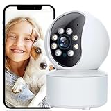 Cámara de Vigilancia WiFi Interior de Seguridad con Detección de Movimiento y Visión Nocturna | Camara IP 1080P | Camara Vigilancia para Perros y Bebé con Audio Bidireccional Compatible iOS Android Le