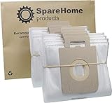 SpareHome® 5 Bolsas de alta filtración + 1 microfiltro compatible con aspiradores Nilfisk Power/Nilfisk Select