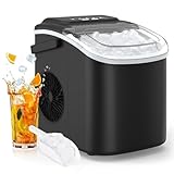Máquina de Hielo para Casa PALINTH, 9 Cubitos de Hielo por Ciclo de 6-10 Minutos, Máquina de Hacer Hielo Capacidad 12kg/24h, Maquina de Hielo Profesional, con Cesta y Pala
