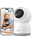 ieGeek 2.4/5GHz Camara Vigilancia WiFi Interior 2K 360°PTZ, Cámara Vigilancia Interior para Bebes/Mascotas/Seguridad Casa, Seguimiento Automático, Voz Bidireccional, Detección Humanoide, Alarma Avisos