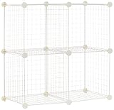 Amazon Basics Estantes de Almacenamiento, 4 Cubos, de Alambre Blanco, 37 x 77 x 77 cm