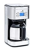 Senya Hot Coffee Cafetera isotérmica de Acero, 800 W, 1.2 litros, Inoxidable