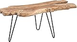 M2 Kollektion Tallus Mesa de café, Madera de Teca, marrón, 100 x 40 x 40 cm