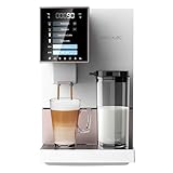 Cecotec Cafetera Superautomática Compacta con Tanque de Leche Cremmaet Compactccino White Rose. 1350W, 19 Bares y Sistema Thermoblock, Depósito de 150gr de Café y de 1,1L de Agua