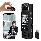 NinjaCam Cámaras Corporales Pequeñas WiFi,4K Mini Bodycam Cámara Corporal grabadora de Video para Ciclismo,Cámara Espía Oculta,Funciona sin Internet,Camara Vigilancia con Grabación de Video y Audio