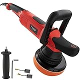 TecTake Pulidora Excéntrica Orbital, GS-Certificado, 810 W, 1650 – 4800 RPM, Velocidad de Rotación Regulable, 6 Niveles Velocidad, Polivalente, Mango Ergonómico, Incl. Esponja de Pulir