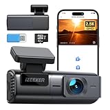 iZEEKER 2.5K Dashcam WiFi Dash Camera para Coches, Mini Cámara para Coche 1440P Front Dashcam con App, Tarjeta 32GB Gratis, Visión Nocturna, WDR, G-Sensor, Grabación en Bucle, Soporta Modo Parking 24H