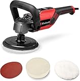 Einhell Pulidora y lijadora CC-PO 1100/150 CE (1100 W, disco de pulido de Ø 150 mm, electrónica de velocidad 500 - 3500 rpm, electrónica constante, cierre de gancho y bucle, incl. accesorios)