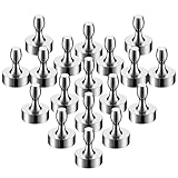 BTLIN Imanes Nevera Fuerte, Potentes Chinchetas Magneticas Neodimio para Cocina, Nevera, Oficina, Pizarra Blanca, Tablón Anuncios, 12x16mm, 18 Piezas