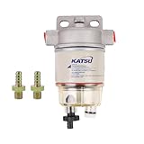 KATSU Filtros de Combustible, Separador de Agua de Filtro de Combustible Diésel Compatible con R12T para Motores Diésel Barcos Marinos Camiones Tractores Generadores Eléctricos 482731