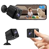 Jewan Mini Camara Espia, 4K HD WiFi (2.4GHz) Cámara Espia de Vigilancia en Interior/Exterior, Sin Cables Camara Seguridad Vigilancia, con Detector de Movimiento, Visión Nocturna