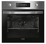 Candy FIDCP X625 L, Horno Multifunción, 70L, Bandeja y Rejilla, Limpieza Aquactiva, Convección + Ventilador radial, 8 Funciones, Display Timer Touch, Mandos Push&Pull, Puerta 2 Cristales, Inox y Negro