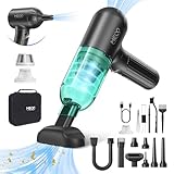 MECO ELEVERDE 4 en 1 Soplador de Polvo Eléctrico, Mini Aspiradora de Mano, 3 Velocidades, 130,000RPM/18Kpa Soplador Aspirador Portatil, Soplador Aire Comprimido para PC, Coche, Hogar, Verde