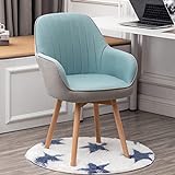 Cómodas sillas de comedor giratorias de madera, estilo mediados de siglo con tapicería de terciopelo para oficina moderna o escritorio de tocador, no incluye ruedas