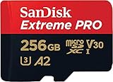 SanDisk Extreme PRO 256GB tarjeta microSDXC + adaptador SD + RescuePro Deluxe, hasta 200 MB/s, con Clase A2 de rendimiento de las aplicaciones UHS-I Class 10 U3 V30