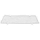 Salter BW12568EU7 Estante de enfriamiento para hornear - bandeja de alambre metálico de 41 cm para pasteles, estante de acero al carbono grande, diseño elevado, rectangular para muffins/galletas