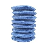 Polyte - Discos aplicadores de cera - Microfibra - Azul - 13 cm - Pack de 8
